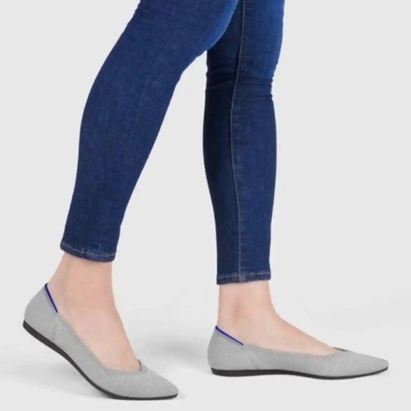 NWOT Rothy's The Point Ballet Flat Shoes Flax Birdseye Women's Size 7 - Picture 10 of 11